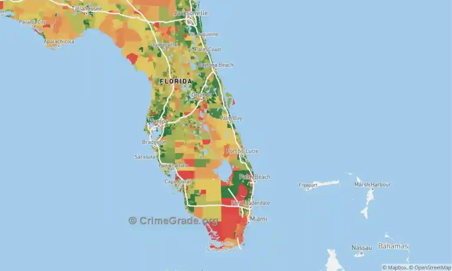 Florida city with highest violent crime rates