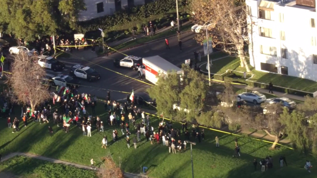 U-Haul Truck Drives Into Crowd During Anti-Iranian Regime Rally in Los Angeles